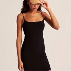 Abercrombie & Fitch Black Ribbed Stretch Mini Dress XS